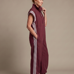 Mirania | Zip Front Stripe Panel Jumpsuit