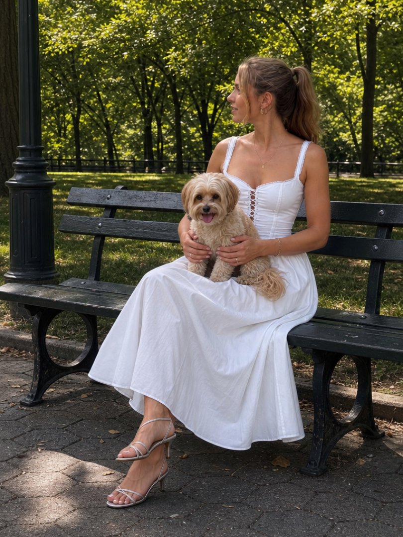 Velthea | Sleeveless Button Front Flared Skirt Midi Dress