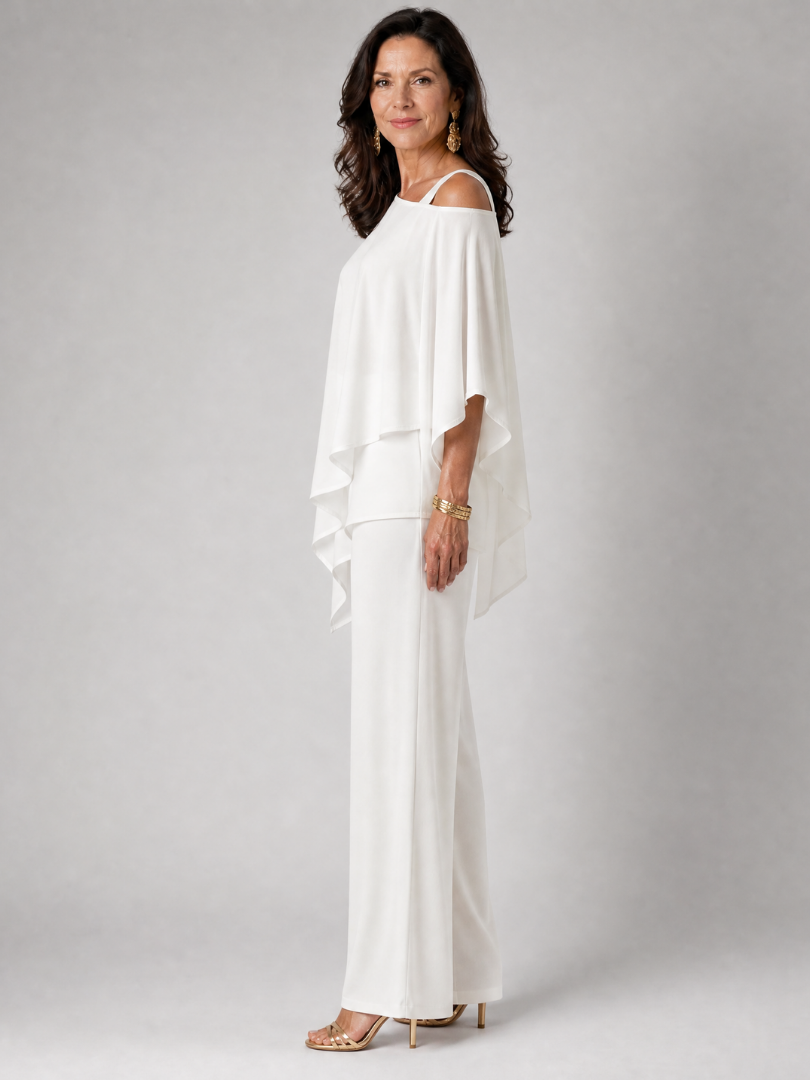 Taliadra | Layered Asymmetrical Two Piece Pant Set
