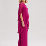 Surisette | Layered Chiffon Two Piece Pant Set