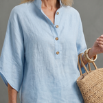 Frebeth | Button Front Relaxed Tunic Trouser Set