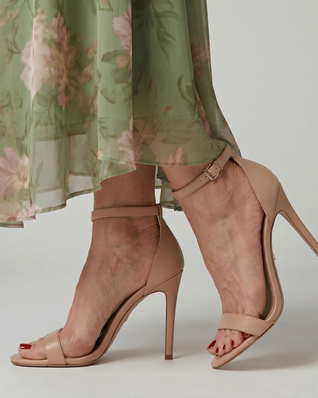 Selvia | Strappy Open Toe Stiletto Sandals
