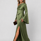 Corrina | One Shoulder Cape Sleeve Maxi Dress