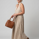 Elibelle | Halter Neck Relaxed Flowing Silhouette Midi Dress
