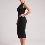 Temvia | One Shoulder Soft Ruched Detail Midi Dress