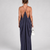 Velbelle | Sleeveless Soft Neck Flowing Maxi Dress