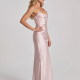 Zarthea | One Shoulder Draped Neckline Maxi Dress