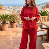 Saffa | Oversized Tunic Wide Leg Pant Set