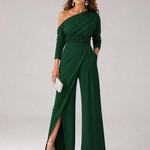 Linnssa | One Shoulder Wide Leg Jumpsuit