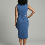 Esmenia | Asymmetric Drape Midi Dress