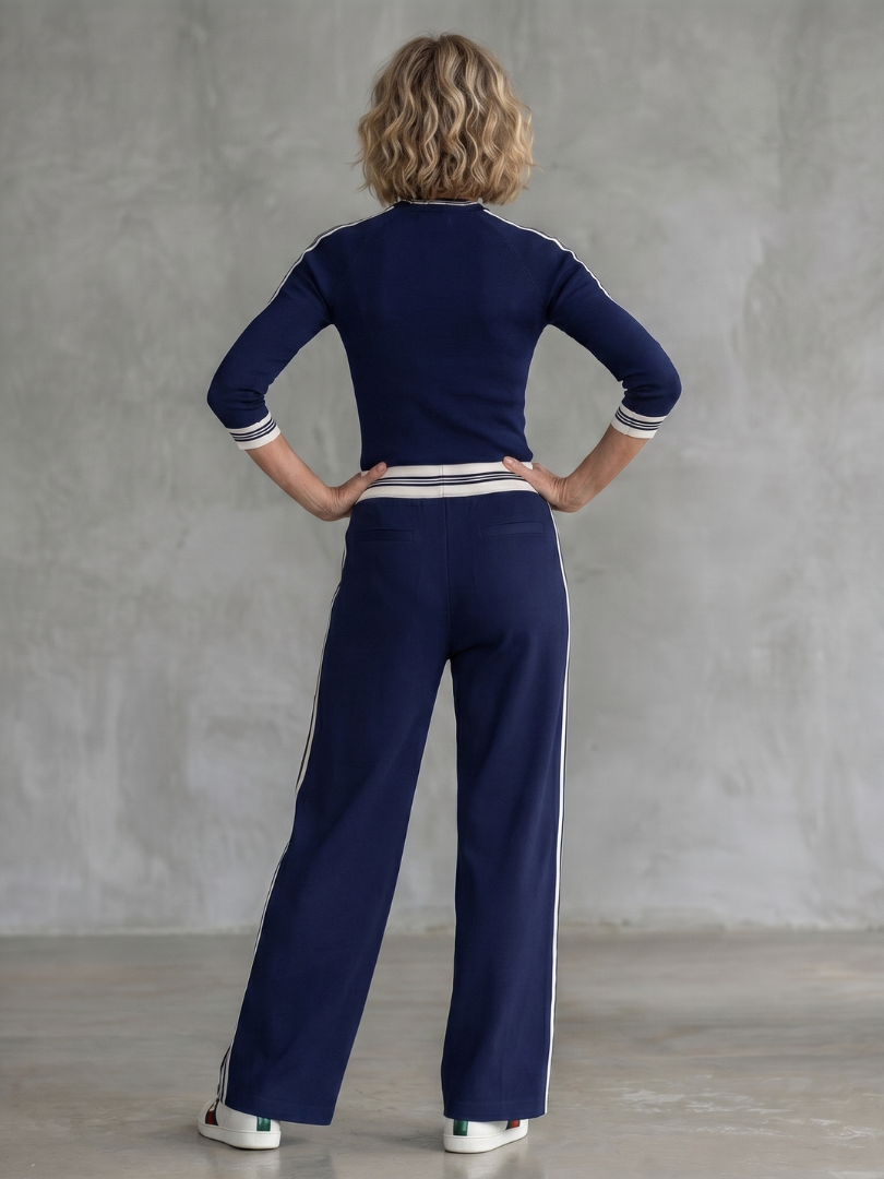 Saffmarie | Fitted Long Sleeve Top Wide Leg Pants Set