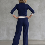 Saffmarie | Fitted Long Sleeve Top Wide Leg Pants Set