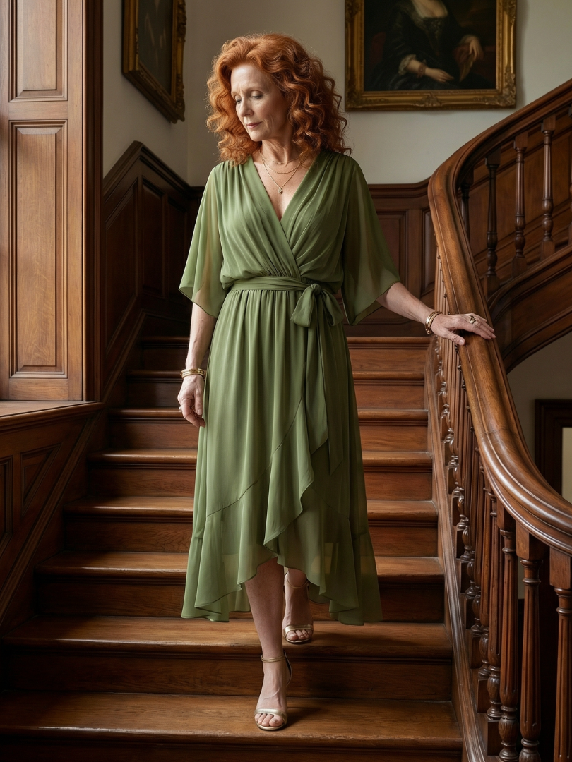 Selrina | Light Drape Midi Dress