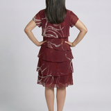 Julmae | Composed Abstract Knee Length Dress