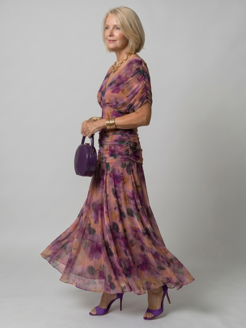 Calmarie | Off Shoulder Flow Midi Dress