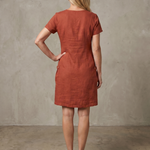 Callabelle | Zip Neck Pocket Detail Knee Length Dress
