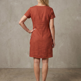 Callabelle | Zip Neck Pocket Detail Knee Length Dress