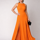 Theawyn | Sleeveless High Neck Maxi Dress