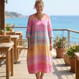 Tamsinsia | Ease Gradient Stripe Midi Dress