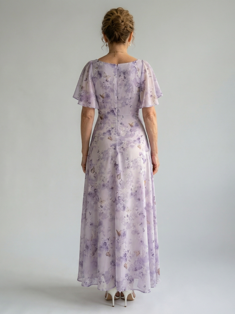 Clawen |  Flutter Sleeve Midi Dress