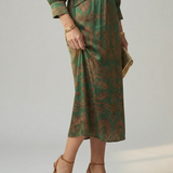 Linnsette | Natural Wrap Midi Dress