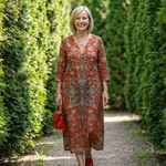 Prundra | Ease Patchwork Midi Dress