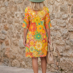 Milbelle | Multicolor Floral Pattern Knee Length Dress