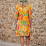 Milbelle | Multicolor Floral Pattern Knee Length Dress
