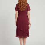 Callassa | Short Sleeve Layered Hem Midi Dress