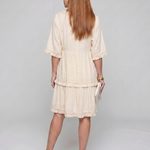Magdala | Embroidered Detail Short Sleeve Mini Dress