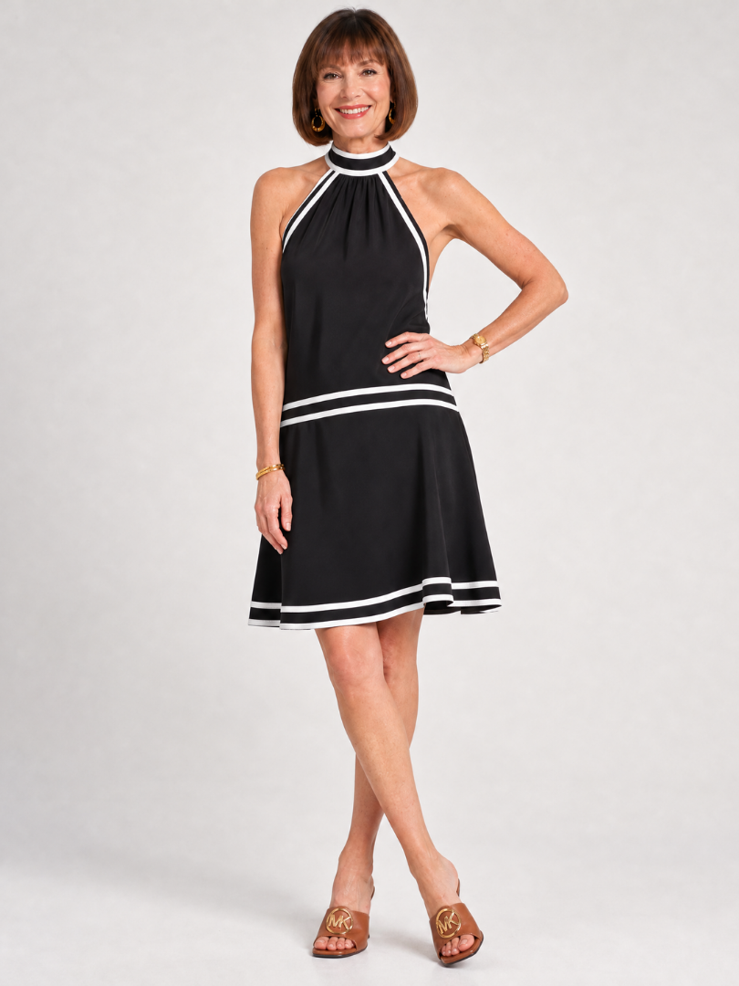 Valwyn | Halter Neck A Line Mini Dress