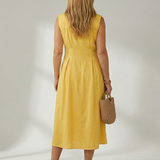 Tesbeth | Stack Button Midi Dress