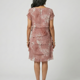 Solssa | Soft Motif Tier Knee Length Dress