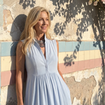Gretarina | Sleeveless Collared Flowing Maxi Dress