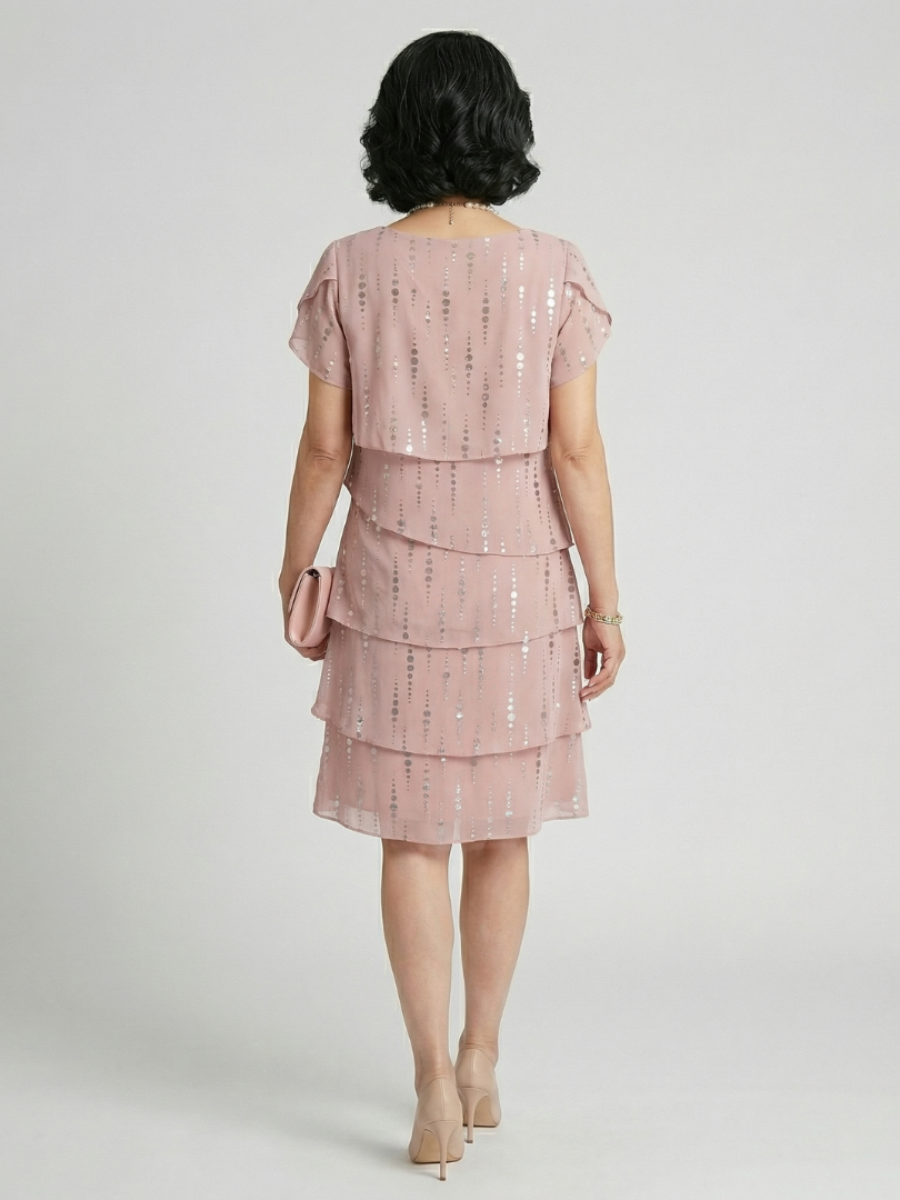 Hilawynne | Poised Dot Line Knee Length Dress