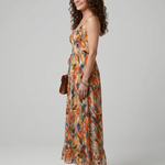 Marwyn | Spaghetti Strap Abstract Print Midi Dress