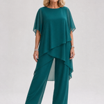 Surisette | Layered Chiffon Two Piece Pant Set