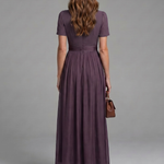 Valssa | Gathered Waist Keyhole Maxi Dress