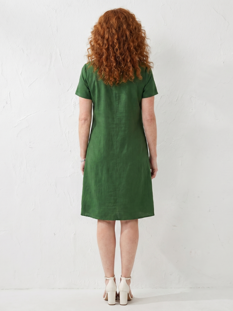 Gretala | Short Sleeve Floral Border Mini Dress