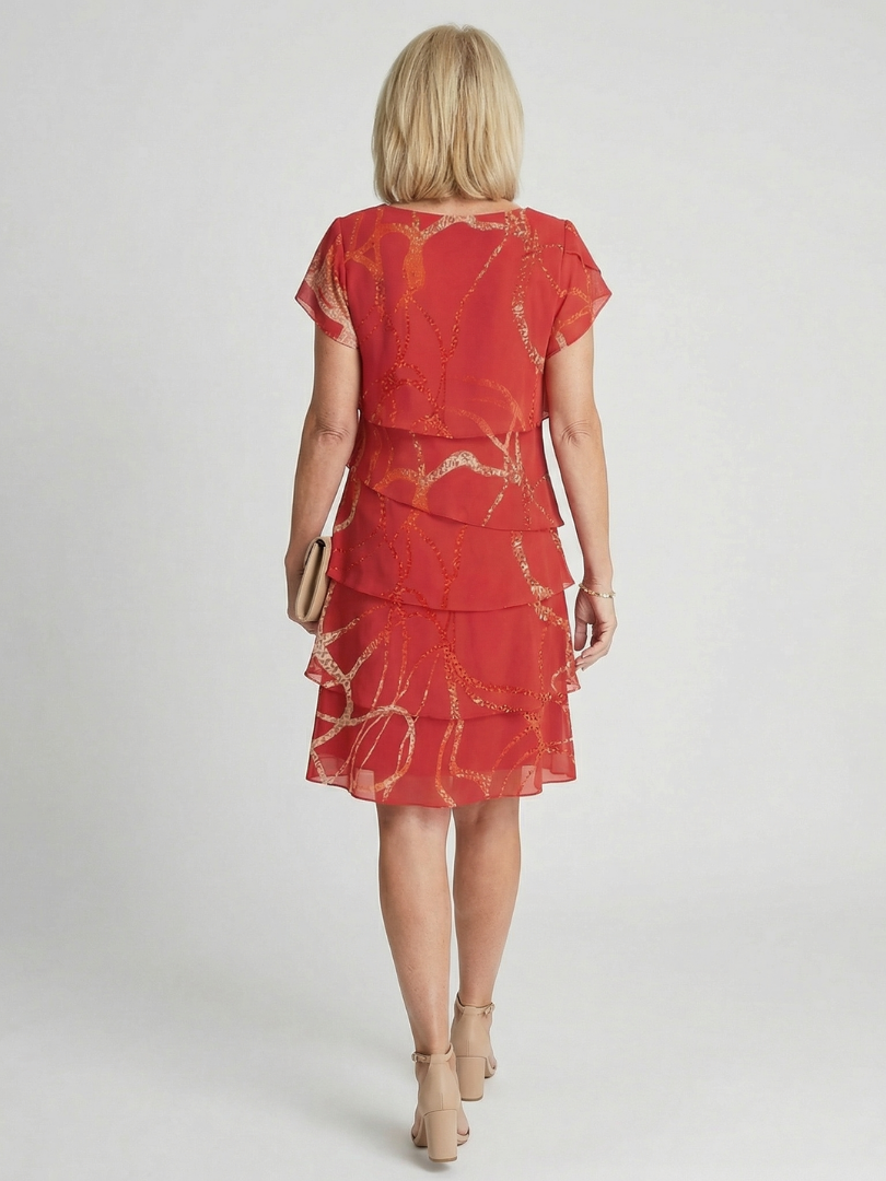 Casine | Soft Abstract Knee Length Dress