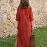 Noralora | Relaxed Straight Silhouette Midi Dress