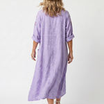 Maebeth | Floral Embroidered Oversized Pocket Midi Dress
