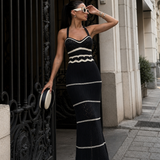 Serrin | Spaghetti Strap Crochet Detail Maxi Dress