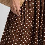 Romisette | Strapless Polka Dot Pattern Midi Dress