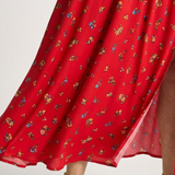 Giathea | Square Neck Floral Puff Sleeve Midi Dress