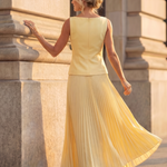 Thealia | Structured Bodice Pleated Skirt Set