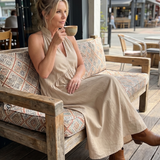Elibelle | Halter Neck Relaxed Flowing Silhouette Midi Dress
