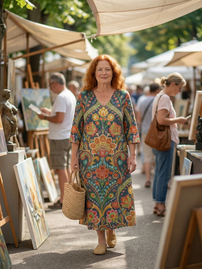 Wilrina | Easy Shape Garden Midi Dress