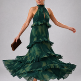 Coradra | Tiered Cutout Sleeveless Midi Dress