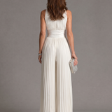 Tamsinrina | Pleated Halter Neck Wide Leg Jumpsuit